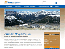 Tablet Screenshot of climaxengineeredmaterials.com
